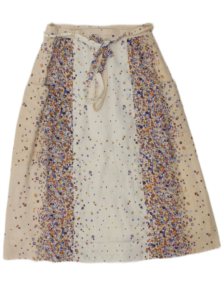 PANCALDI & B Set gonna 2 pezzi da donna UK 4 XS W24 Cotone geometrico beige