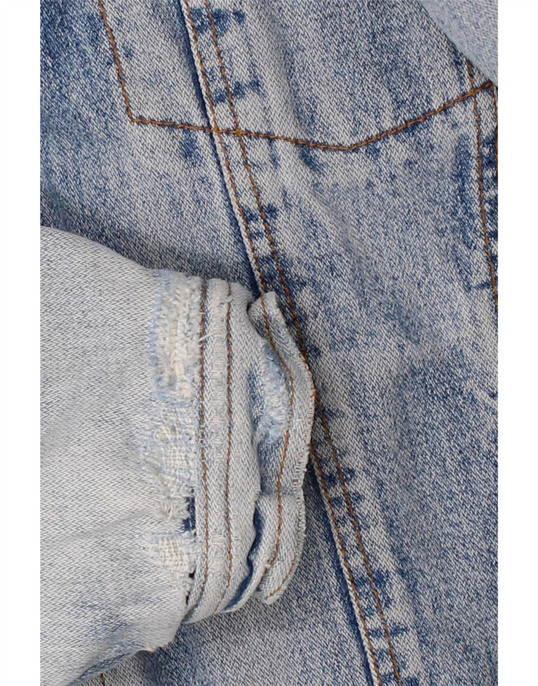 VINTAGE Mens Denim Sherpa Jacket UK 40 Large Blue Vintage Vintage and Second-Hand Vintage from Messina Hembry 