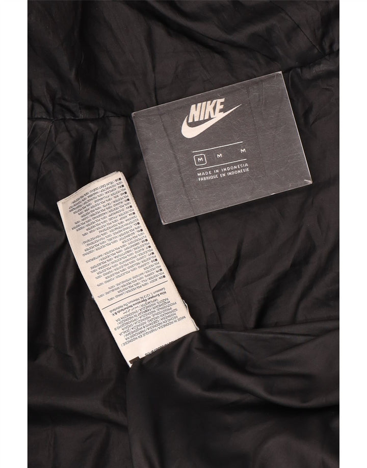 Giacca imbottita con cappuccio Nike da donna UK 14 medio nero poliestere