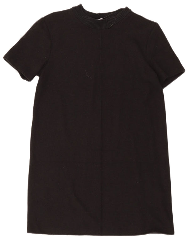 Abito a trapezio da donna Zara UK 12 cotone nero medio