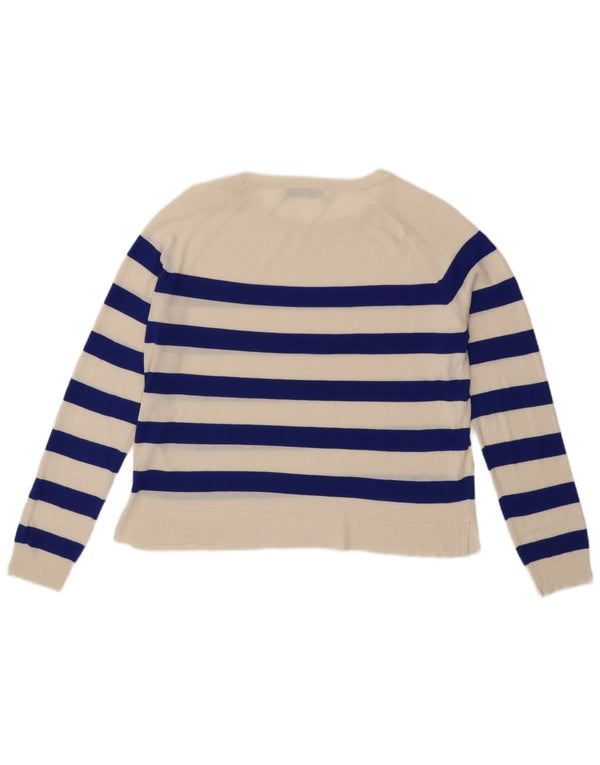 Top Bolero da donna Zara UK 10 piccolo a righe bianco sporco