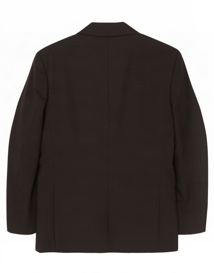 Giacca blazer lunga a 2 bottoni Marks & Spencer da uomo UK 44 XL poliestere nero