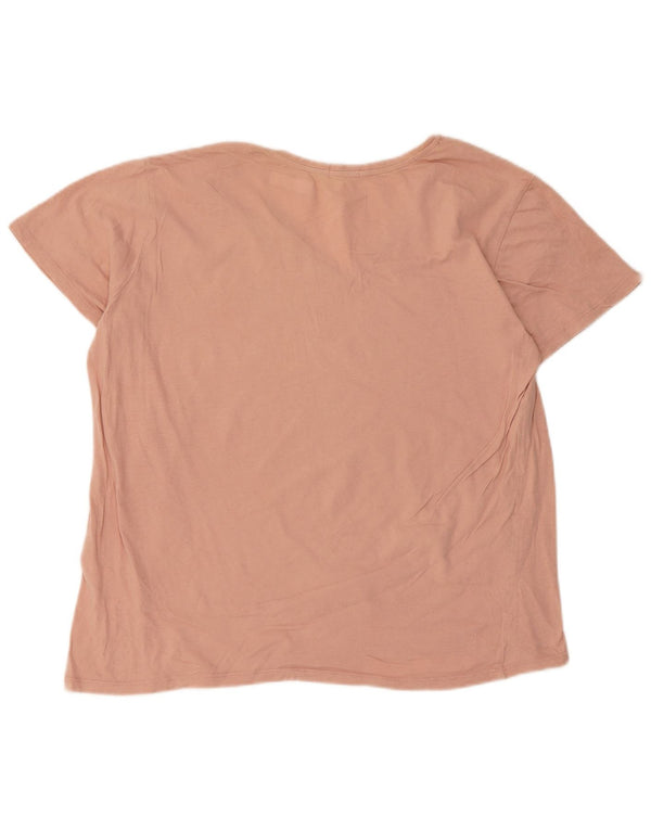 T-shirt grafica da donna Avirex Top UK 20 2XL cotone rosa