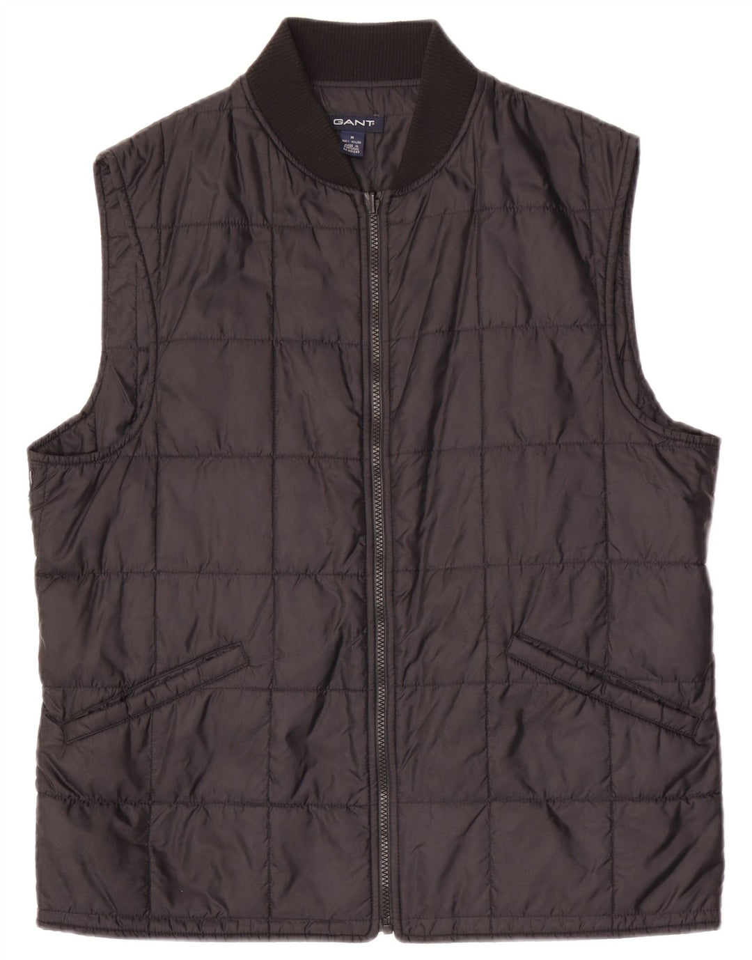 Gant Gilet imbottito da uomo con fodera UK 38 medio in nylon nero