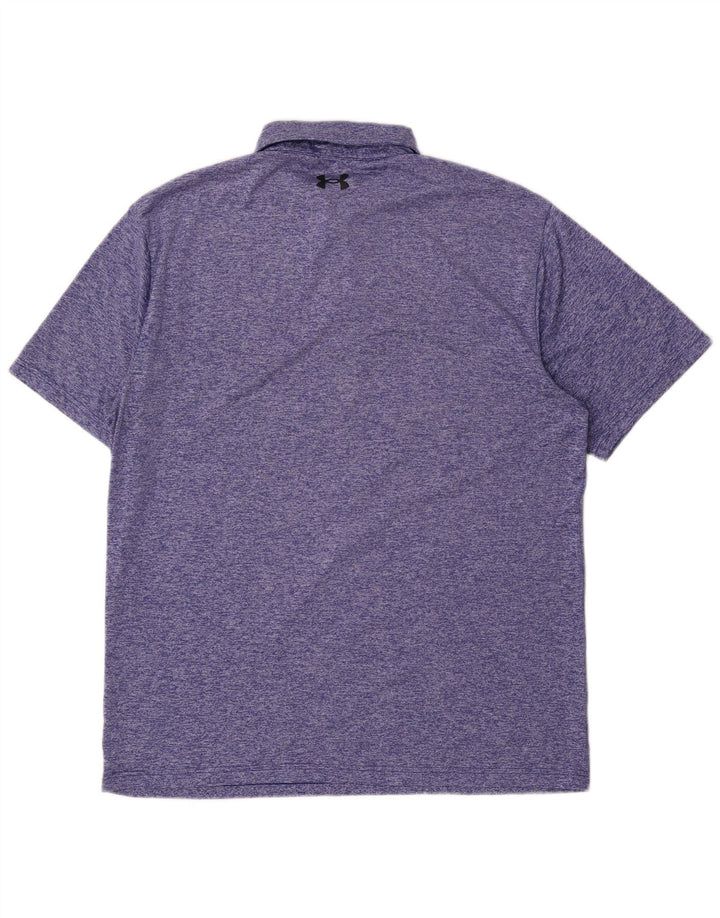 Polo da uomo Under Armour grande a righe blu