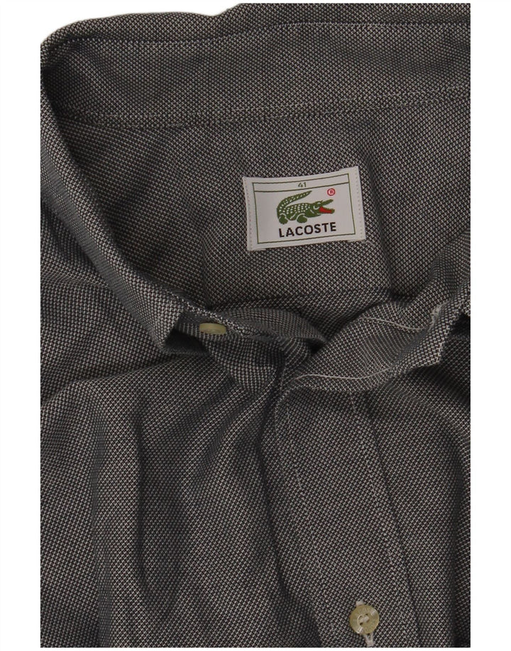 Camicia a maniche corte da uomo Lacoste taglia 41 grande grigio screziato