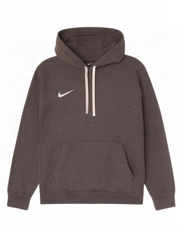 Felpa con cappuccio da uomo Nike in cotone grigio medio