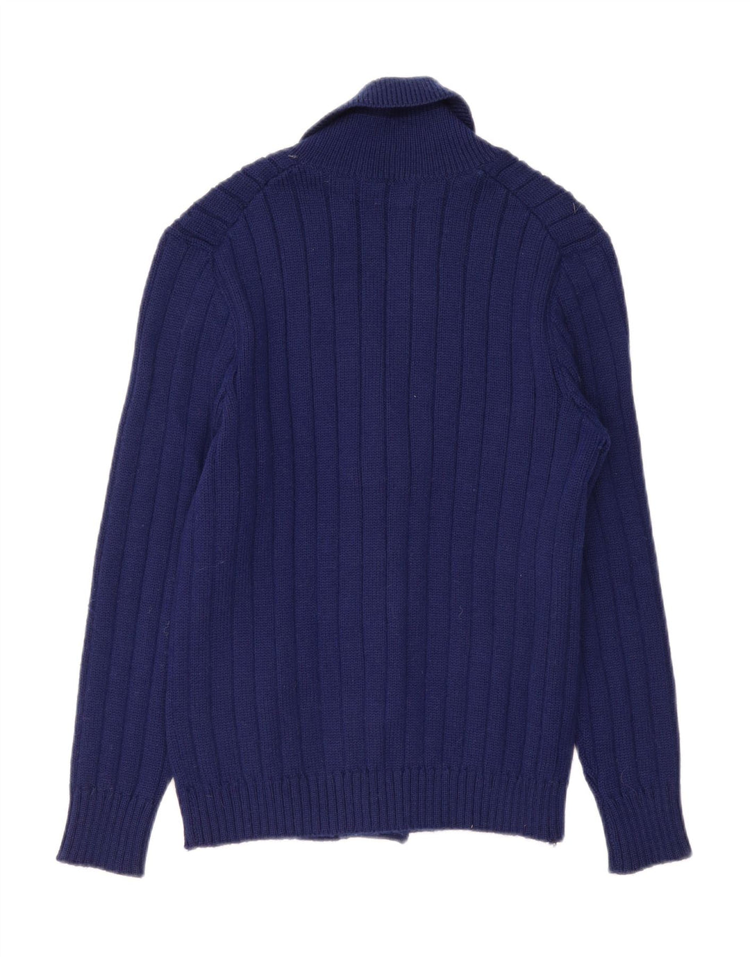 Maglione cardigan da uomo vintage piccolo blu navy
