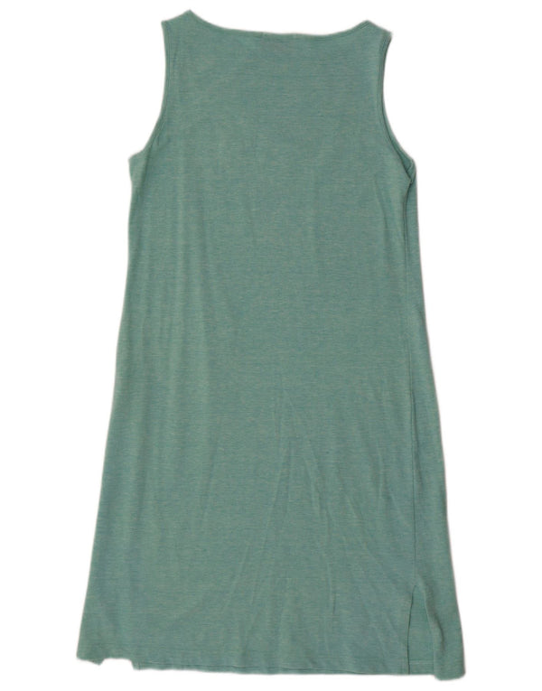Sergio Tacchini Womens T-Shirt Dress UK 14 Medium Turquoise Flecked