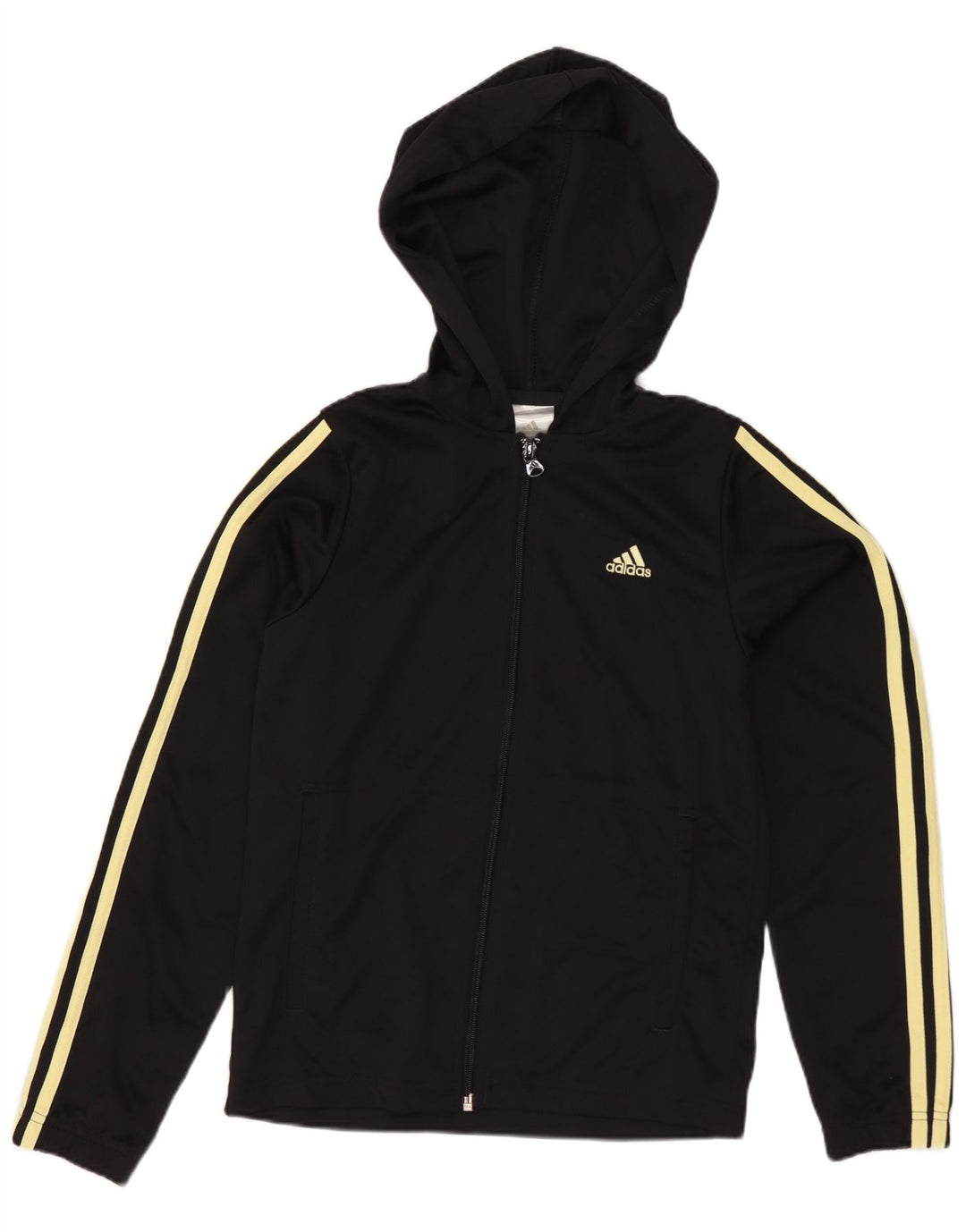 Giacca da ginnastica con cappuccio da donna Adidas UK 8 Small Poliestere nero