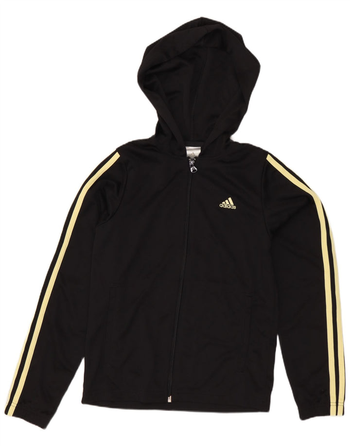 Giacca da ginnastica con cappuccio da donna Adidas UK 8 Small Poliestere nero