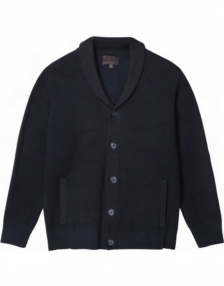 Maglione cardigan da uomo Marks & Spencer XL poliestere blu navy