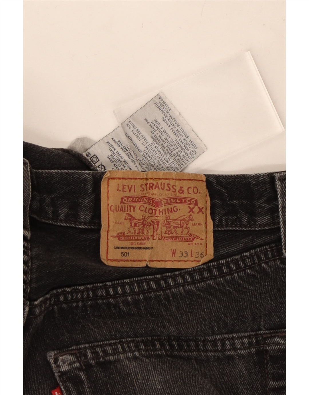 LEVI'S Jeans dritti da uomo 501 W33 L31 Cotone grigio