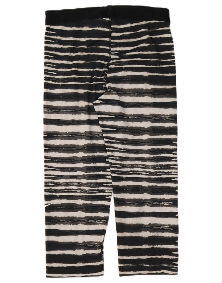 Pantaloni da tuta Nike Graphic Capri da donna UK 12 medi a righe nere