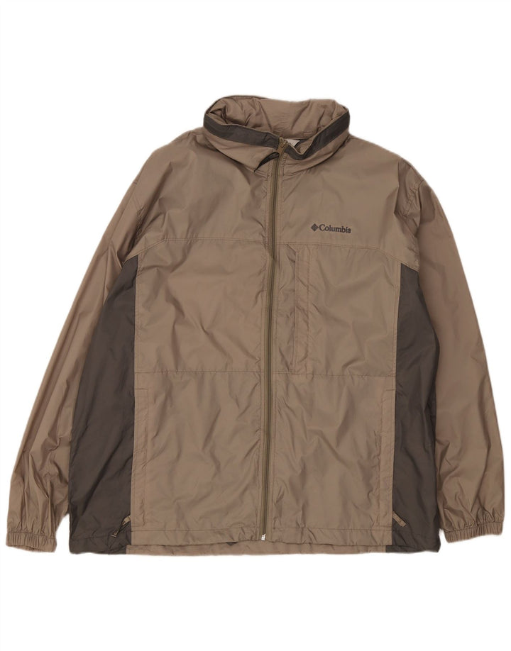 Giacca antipioggia da uomo Columbia UK 42 XL Nylon color block grigio