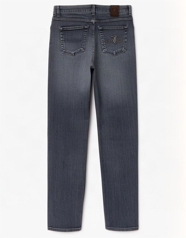 Jeans Trussardi Donna Tapered W32 L32 Blu Navy Cotone