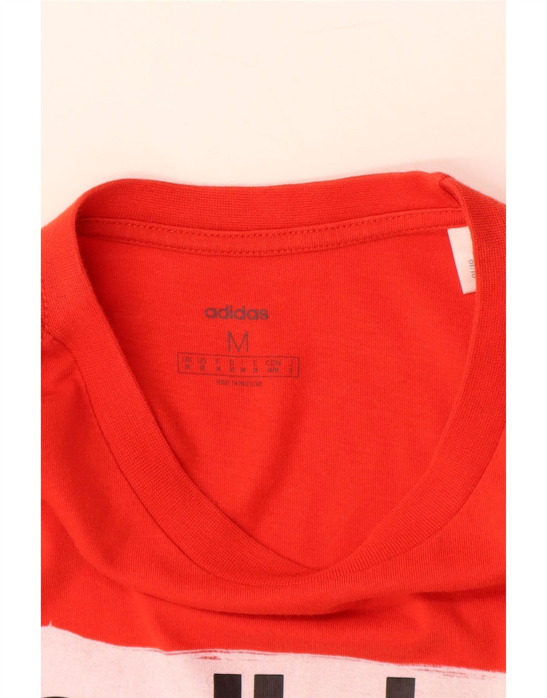 T-shirt grafica da uomo ADIDAS Top rosso medio in cotone