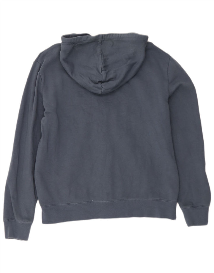 Maglione con cappuccio e zip da uomo Marks & Spencer in cotone blu navy medio