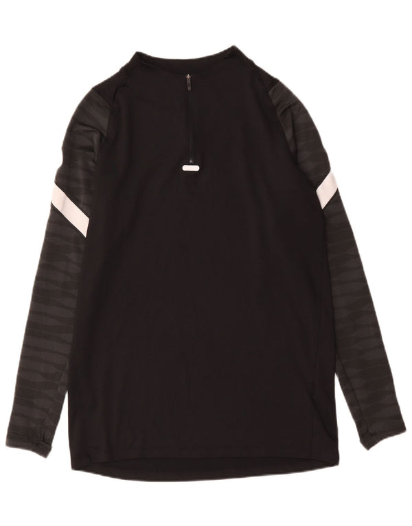 Maglia da tuta Nike Dri Fit con collo e zip da uomo, color block medio nero