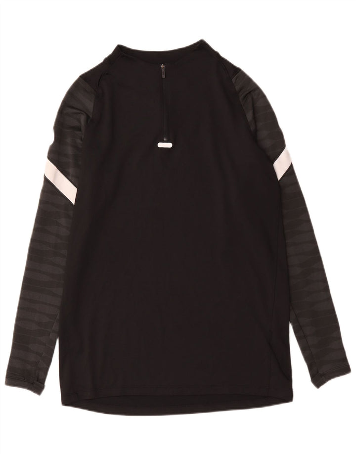 Maglia da tuta Nike Dri Fit con collo e zip da uomo, color block medio nero