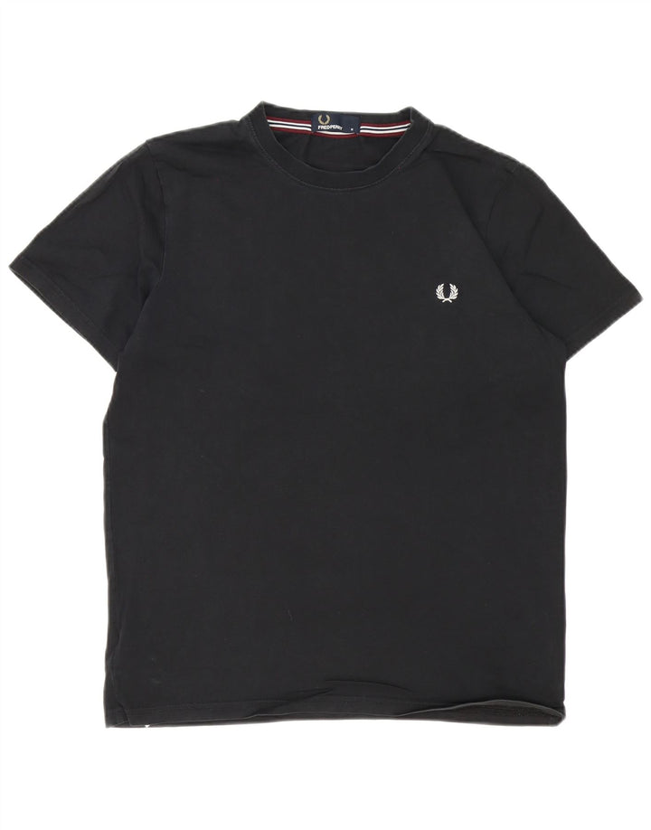 T-shirt da uomo Fred Perry Top in cotone nero medio