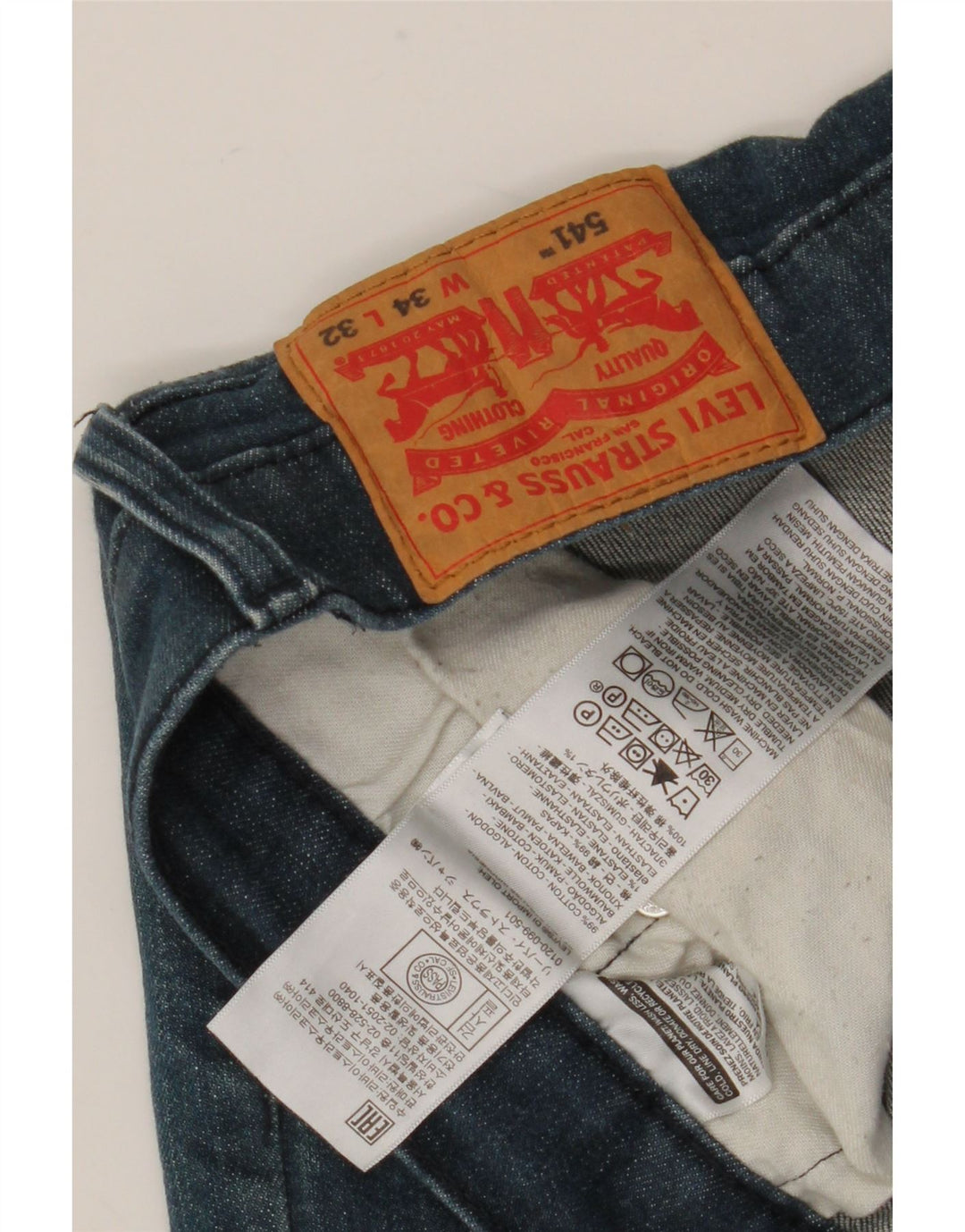 Levi's Uomo 541 Jeans affusolati W34 L32 Cotone blu
