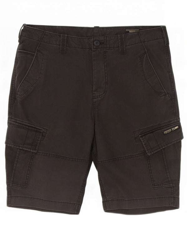 Pantaloncini cargo da uomo Superdry W34 Large in cotone grigio