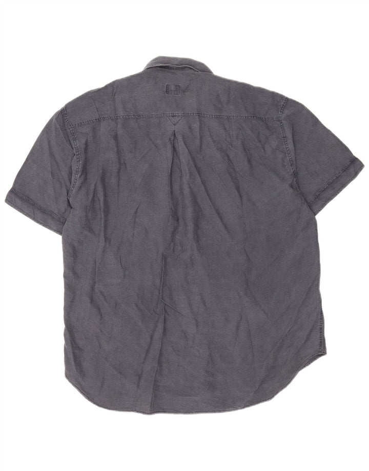Camicia pullover a maniche corte da uomo Belfe & Belfe in seta grigio medio