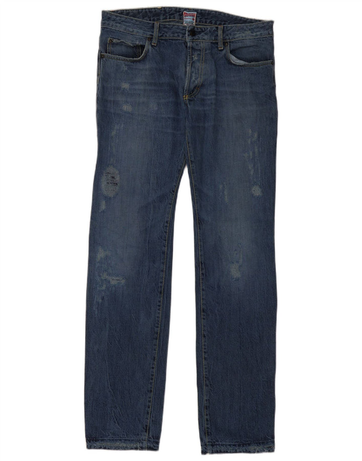 Jeans dritti invecchiati da donna Zu Elements W32 L35 cotone blu