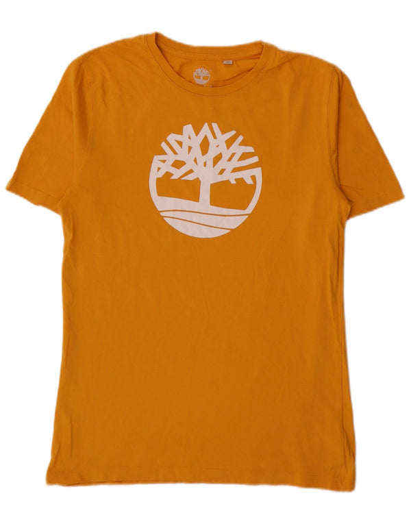 T-shirt grafica per ragazzi Timberland Top 15-16 anni cotone giallo medio