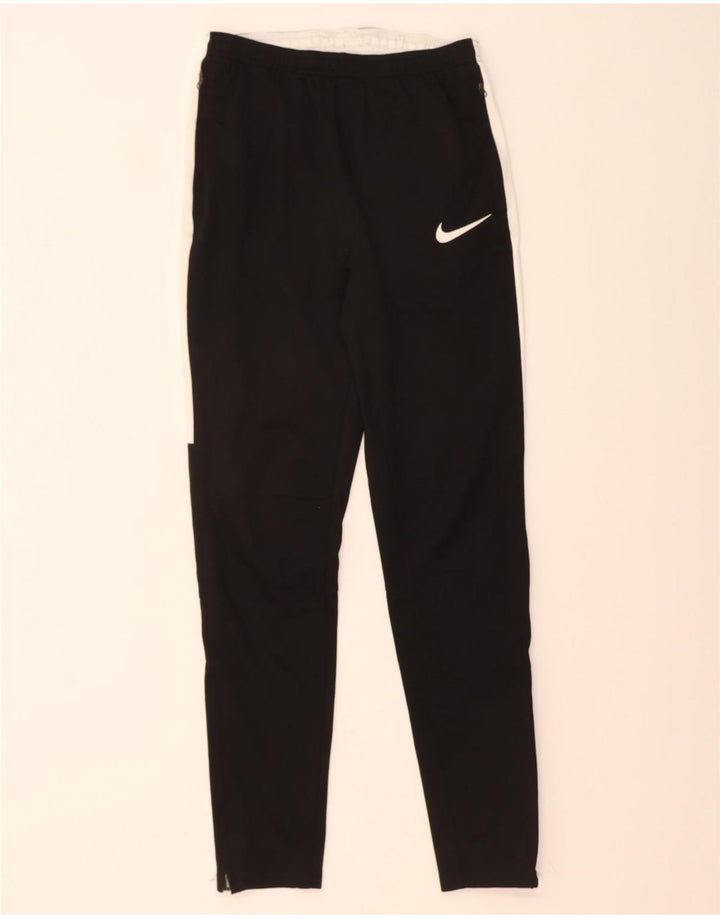 NIKE Womens Dri Fit Tracksuit Trousers UK 10 Small Black Polyester