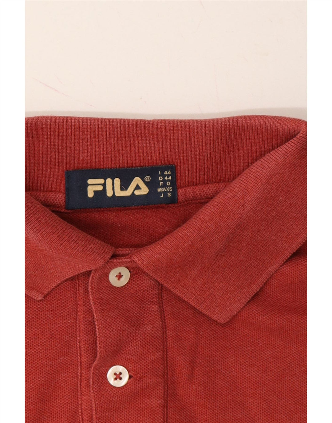 FILA Mens Polo Shirt IT 44 XS Red Cotton Vintage Fila and Second-Hand Fila from Messina Hembry 