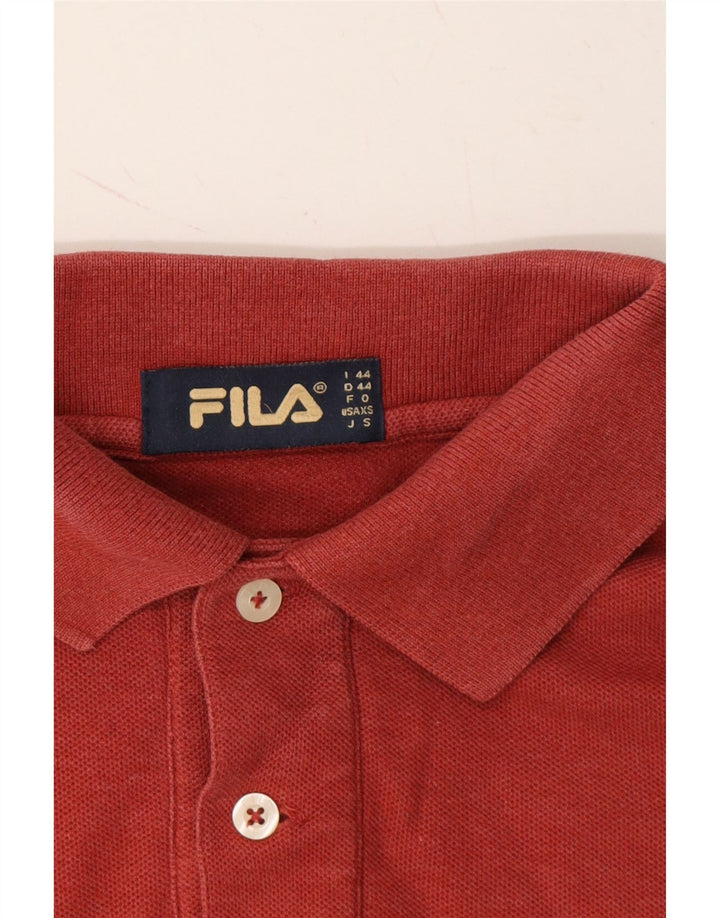 FILA Mens Polo Shirt IT 44 XS Red Cotton Vintage Fila and Second-Hand Fila from Messina Hembry 