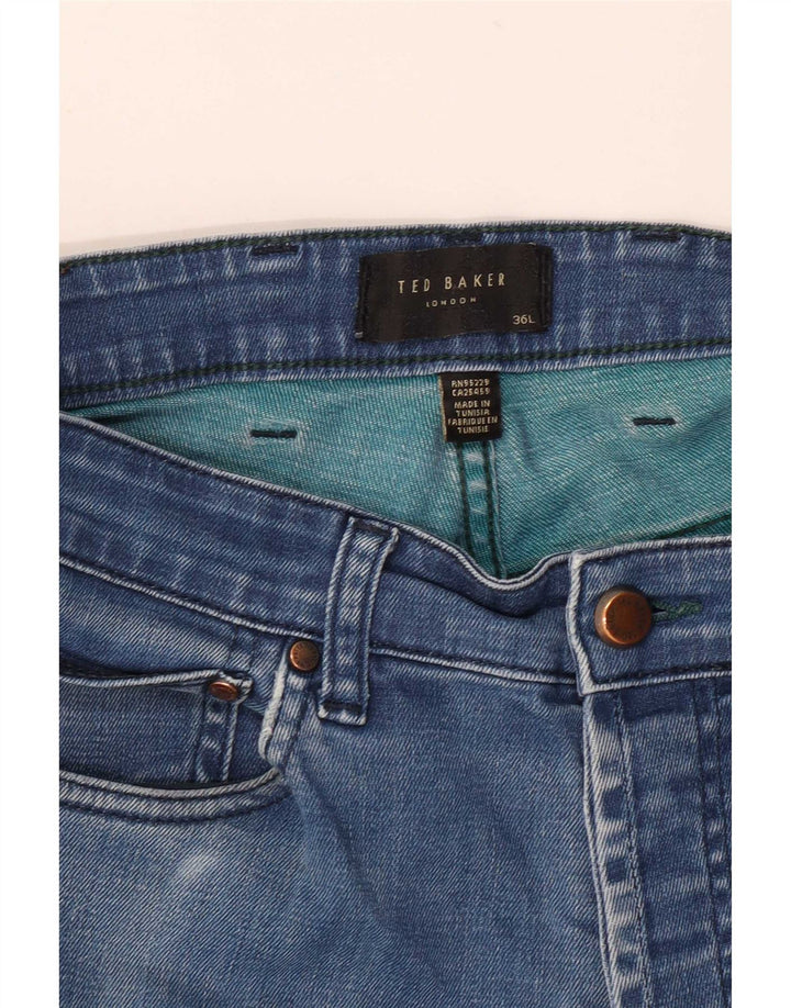 Jeans slim da uomo Ted Baker W36 L33 Blu