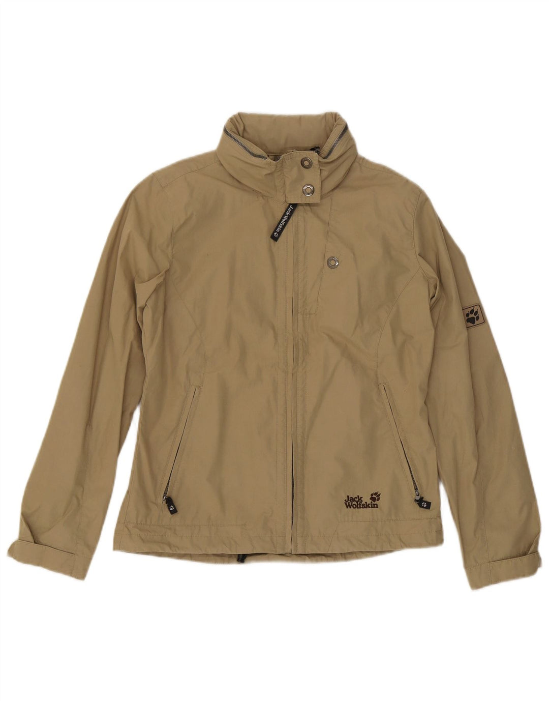 Giacca bomber con cappuccio da donna Jack Wolfskin UK 16 grande kaki
