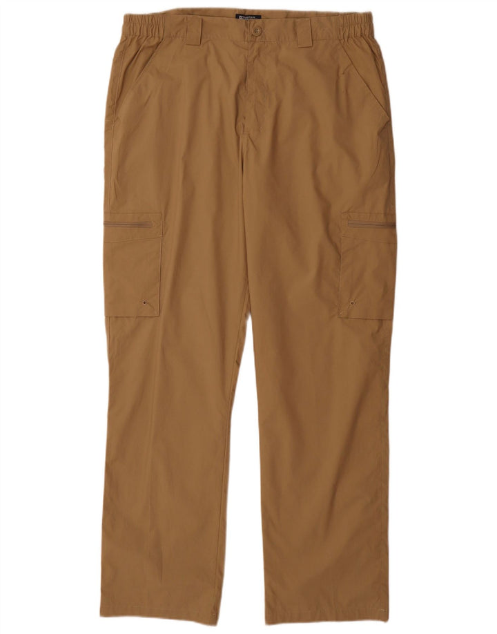Pantaloni cargo dritti da uomo Mountain Warehouse W34 L33 poliestere marrone