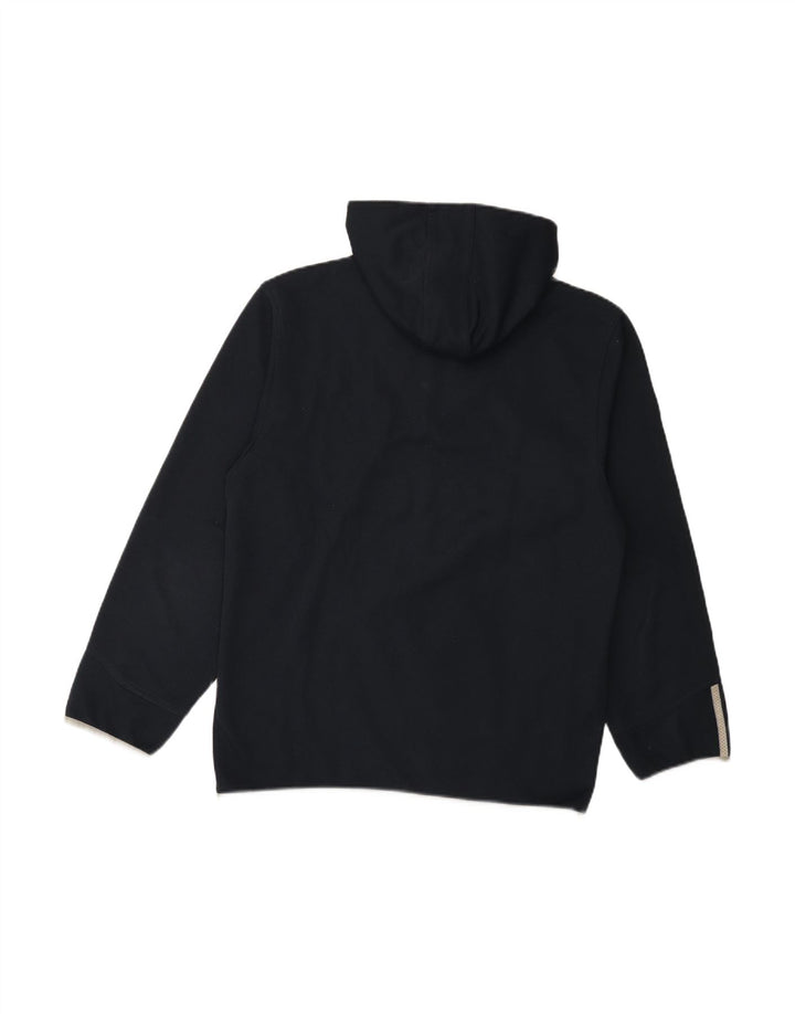 ADIDAS Mens Zip Neck Hoodie Jumper Small Navy Blue Polyester