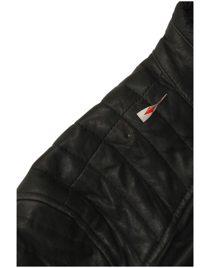 Giacca da motociclista in pelle da donna Rockhill EU 54 5XL Pelle di agnello blu navy