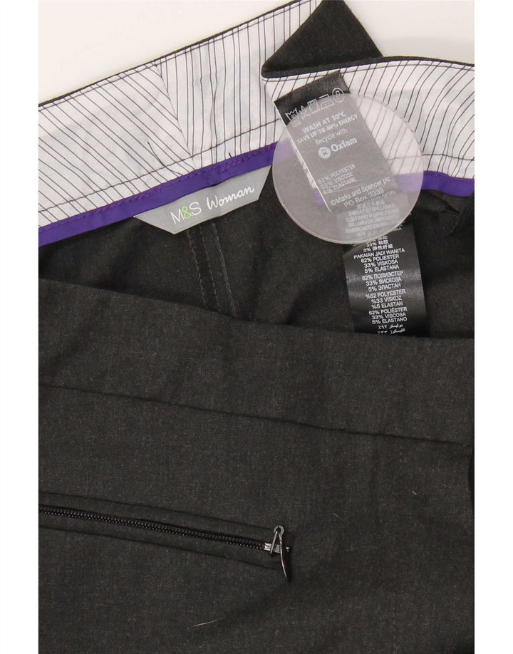 Pantaloni casual dritti da donna Marks & Spencer taglia 10 W31 L31 Grigio
