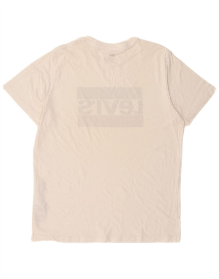T-shirt grafica da uomo LEVI'S Top grande in cotone bianco
