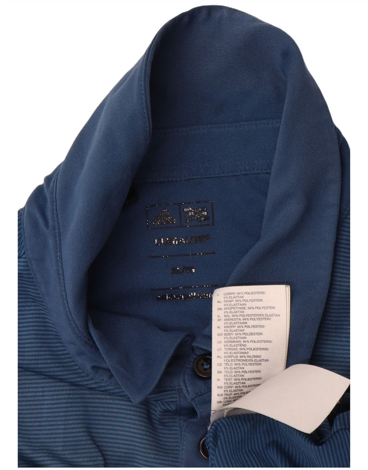 Polo Adidas Climalite da uomo XL blu in poliestere