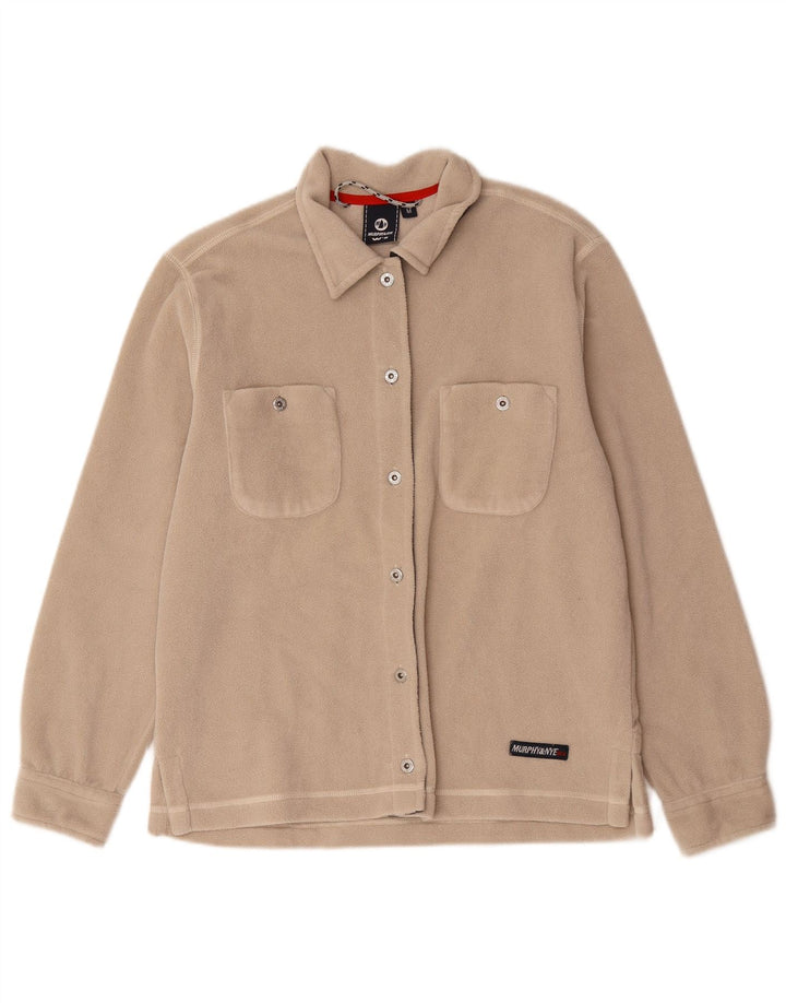 Camicia in pile da donna Murphy & Nye UK 14 Poliestere beige medio
