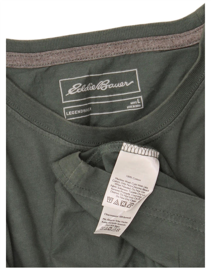 T-shirt da uomo EDDIE BAUER grande in cotone kaki