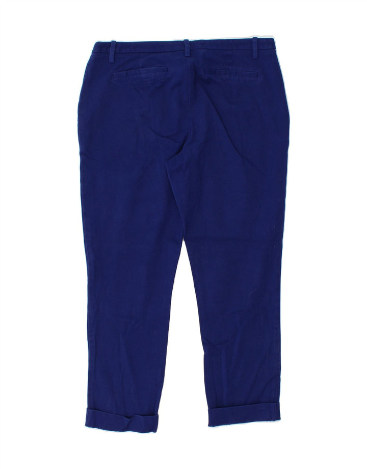 MOSSIMO Womens Slim Cropped Trousers US 10 Large W32 L25 Blue Cotton Vintage Mossimo and Second-Hand Mossimo from Messina Hembry 