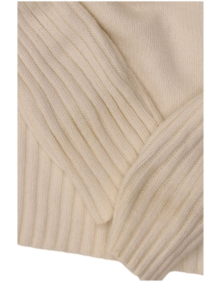 Maglione cardigan elasticizzato da donna Marks & Spencer UK 16 grande bianco