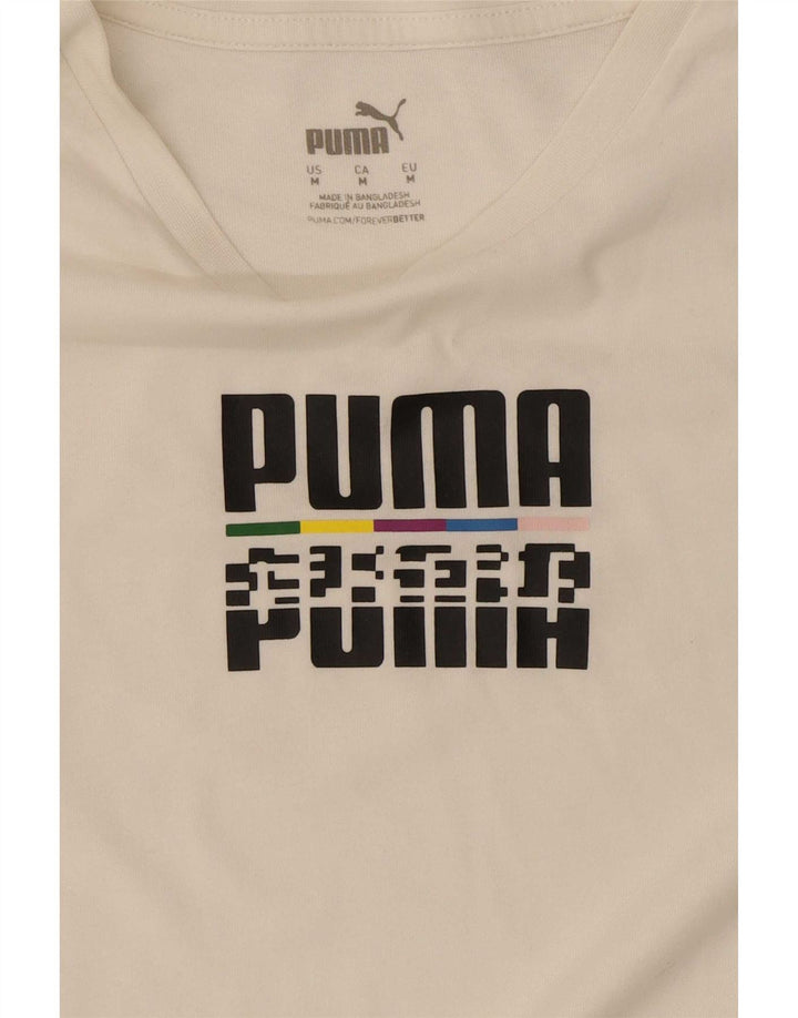 T-shirt grafica da uomo Puma Top bianca media