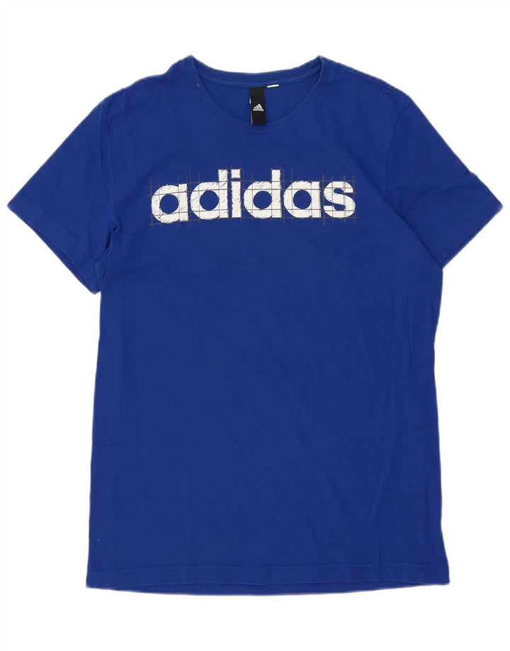 Maglietta grafica da uomo Adidas Top blu medio