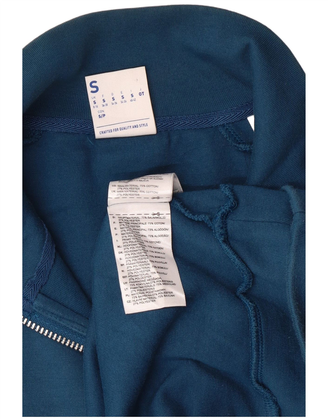 REEBOK Felpa con grafica oversize da donna UK 8/10 Small Blu