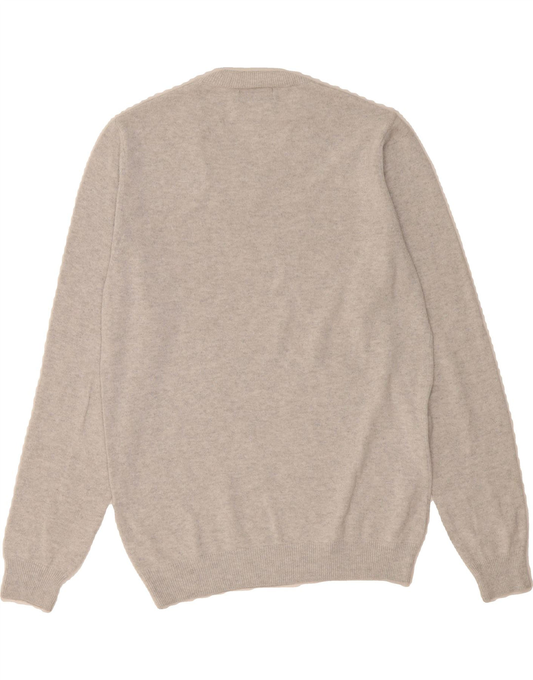 ZARA Mens V-Neck Jumper Sweater Small Grey Cotton Vintage Zara and Second-Hand Zara from Messina Hembry 