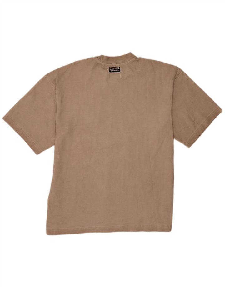 T-shirt grafica da uomo Adidas Top in cotone beige medio